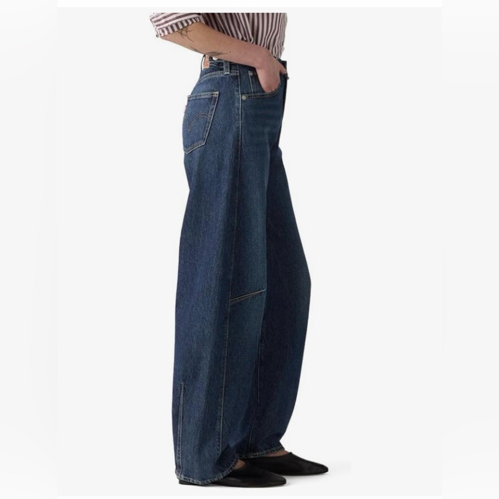 LEVIS Cinch Barrel Women's Blue Jeans - Picture 3 of 5